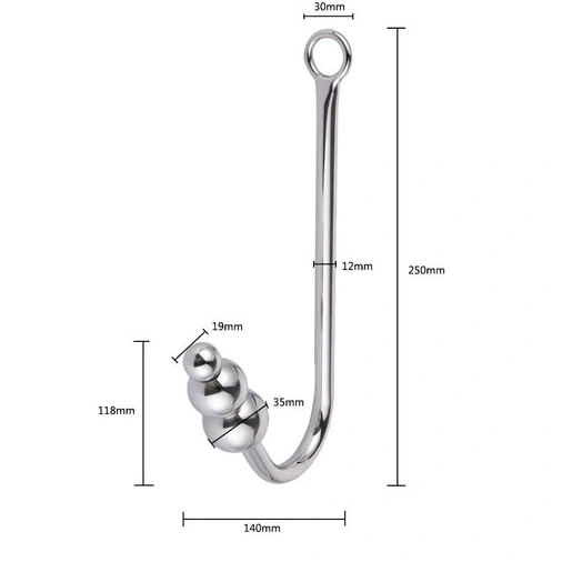 Anal 5334 and Hook with Cuffs Elegant Beaded Collar 1117